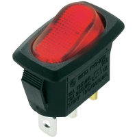 Переключатель клавишный 250 В/AC, 10 А, 1 x выкл/вкл, 1 шт SCI R13-278B-02