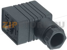 Разъем соленоидный 11 мм, 3 контакта, 1.5 мм² Hirschmann GML 209 NJ LED 24 HH BLACK 