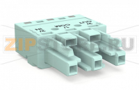 Разъем; 3-пол.; Код. B; 4,00 mm; светло-бирюзовые Wago 770-1243/076-000