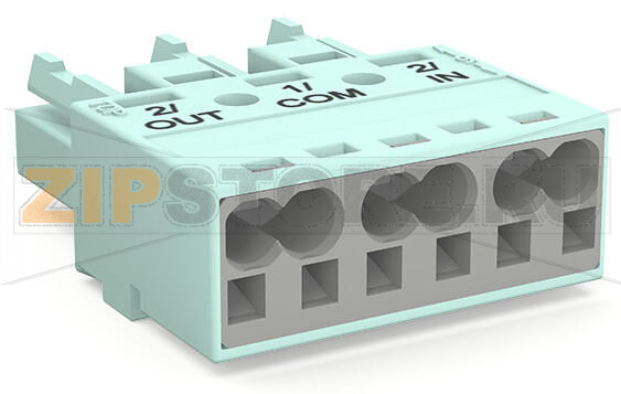 Разъем; 3-пол.; Код. B; 4,00 mm; светло-бирюзовые Wago 770-1243/076-000 Protected against mismating and maintenance-freePush-in CAGE CLAMP® spring pressure connection technology allows solid conductors to be simply pushed into a unit.Two wire connections per pole for loops or bridgesAdditional variable coding is possible.Components can be clearly printed on and color-coded to meet custom requirements....