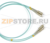 Hyperline FC-D2-503-SC/PR-SC/PR-H-1M-LSZH-AQ Патч-корд волоконно-оптический (шнур) MM 50/125(OM3), SC-SC, 2.0 мм, duplex, LSZH, 1 м