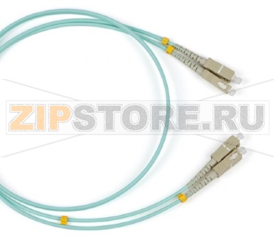 Hyperline FC-D2-503-SC/PR-SC/PR-H-1M-LSZH-AQ Патч-корд волоконно-оптический (шнур) MM 50/125(OM3), SC-SC, 2.0 мм, duplex, LSZH, 1 м 