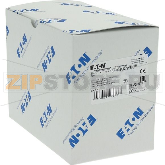 Выключатели главные, T3, 32 A, 4 модуля, 8-полюсн Eaton T3-4-8344/I2/SVB-SW 