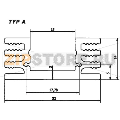 Радиатор 6.8 К/Вт, 37.5x32x14 мм, TO-220, TO-126 Fischer Elektronik SK 75 37,5 SA 