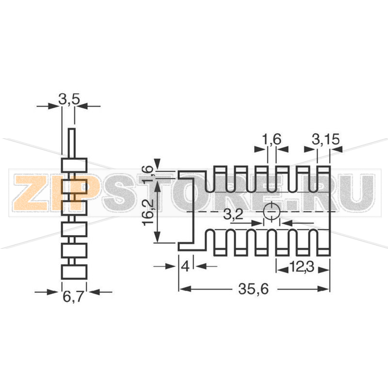 Радиатор мини 21 K/Вт, для SOT 32/ТО 220 Fischer Elektronik FK 218/ SA 32 