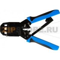 Hyperline HT-2008AR Инструмент обжимной для RJ-45, RJ-12, RJ-11 (8P8C, 6P6C, 4P4C), профессиональный, с храповым механизмом