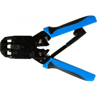 Hyperline HT-2008AR Инструмент обжимной для RJ-45, RJ-12, RJ-11 (8P8C, 6P6C, 4P4C), профессиональный, с храповым механизмом