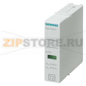 МОДУЛЬ ТИП 2 N-PE REQUIREMENT КАТЕГОРИЯ C, UC 260V 1ПОЛ., NARROW DESIGN F. ОГРАНИЧИТЕЛЬ ПЕРЕНАПРЯЖЕНИЙ 5SD742... AND КОМБИНИР.ОГРАНИЧИТЕЛЬ ПЕРЕНАПРЯЖЕНИЙ 5SD744... Siemens 5SD7428-0 