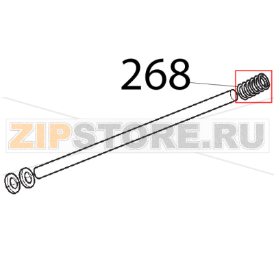 Molla paracolpo p. merce Sirman Topaz 250 Molla paracolpo p. merce Sirman Topaz 250Запчасть на деталировке под номером: 268