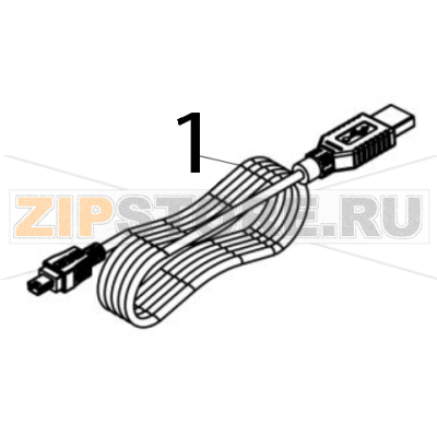 Кабель USB (1500 mm) TSC TTP-343C USB-кабель (1500 mm) для принтера TSC TTP-343CЗапчасть на деталировке под номером: 1