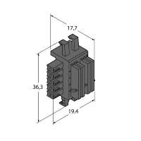 Power bridge t-bus connector Turck BUCHSE 5POL 90° RM3,81 2R THD