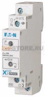 Сигнализация световая, белая, 230В, 2 светодиода Eaton Z-DLD/WH230 