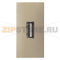 Механизм USB разъёма, одномодульный, шампань ABB 2CLA215590N1901