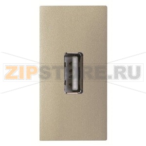 Механизм USB разъёма, одномодульный, шампань ABB 2CLA215590N1901 