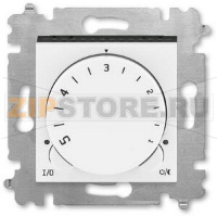 Терморегулятор с поворотной ручкой, белый/дымчатый чёрный ABB 2CHH920003A6062