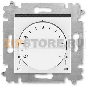 Терморегулятор с поворотной ручкой, белый/дымчатый чёрный ABB 2CHH920003A6062 