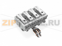 Lighting connector; push-button, external; for Linect®; with angled snap-in ground contact; 3-pole; Cod. A; Lighting side: for solid conductors; Inst. side: for all conductor types; max. 2.5 mm; Surrounding air temperature: max 85°C (T85); 2,50 mm; whit