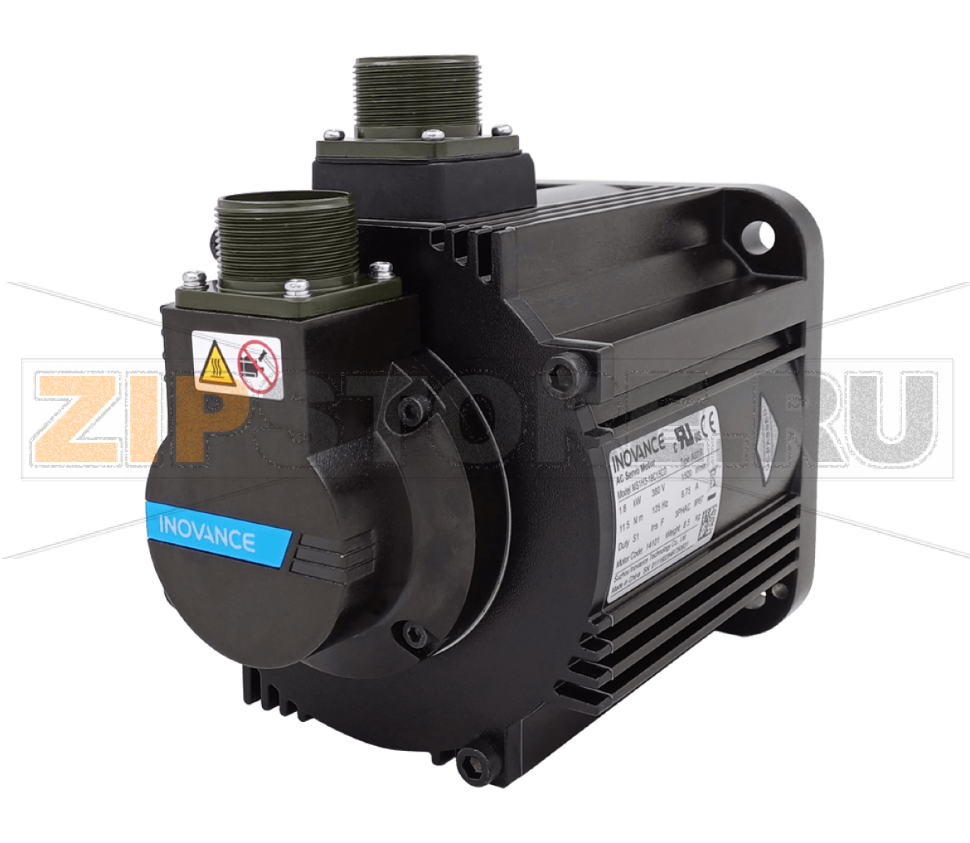 Серводвигатель 380 В, 1500 об/мин, 11.5 Н·м, 1.8 кВт, фланец: 130 мм, IP67, без тормоза Inovance MS1H3-18C15CD-A331R-INT 