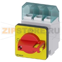 АВАРИЙНЫЙ ГЛАВНЫЙ УПРАВЛЯЮЩИЙ ПЕРЕКЛЮЧАТЕЛЬ 3 ПОЛЮСА IU=32, P/AC-23A AT 400V=11, 5KW, ДЛЯ ФРОНТАЛЬНОГО МОНТАЖА, МОНТАЖ ПОСР. 4 ОТВЕРСТИЙ РЫЧАГ КРАСН\ЖЕЛТ. Siemens 3LD2222-0TK13