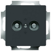 Розетка двойная, антрацит/чёрная ABB 3861.79