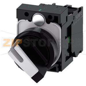 ПОВОРОТНЫЙ ПЕРЕКЛЮЧАТЕЛЬ С ВОЗМОЖНОСТЬЮ ПОДСВЕТКИ, 22MM, КРУГЛЫЙ, ПЛАСТИК, КОРОТКАЯ ЧЁРНАЯ РУКОЯТКА С БЕЛОЙ ВСТАВКОЙ, 2 КОММУТАЦИОННЫХ ПОЛОЖЕНИЯ O-I, С ФИКСАЦИЕЙ, 10:30Ч/13:30Ч, С ДЕРЖАТЕЛЕМ, WITH МОДУЛЬ ПОДСВЕТКИ С ИНТЕГРИРОВАННЫМ СВЕТОДИОДОМ 110V AC, 1N 