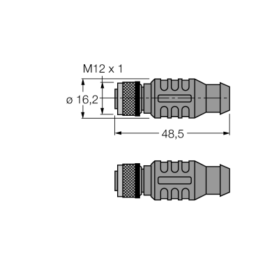 Кабель PROFIBUS Turck RKSW-D9-RKSW-451-0.5M-0.5M 