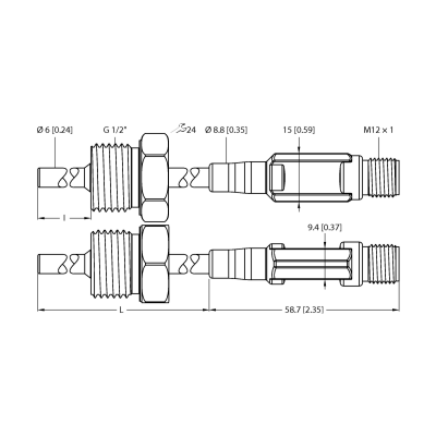 Датчик температуры Turck TTM150C-206A-G1/2-LI6-H1140-L250-50/150C 