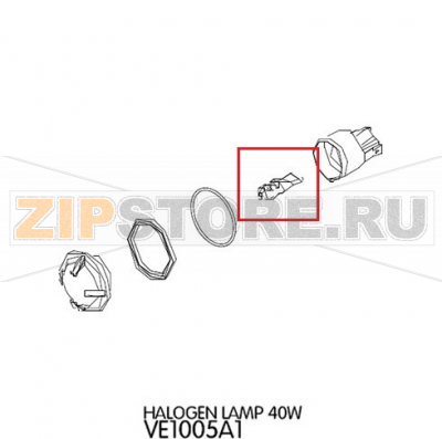 Halogen lamp 40W Unox XB 603 Halogen lamp 40W Unox XB 603Запчасть на деталировке под номером: 72Название запчасти на английском языке: Halogen lamp 40W Unox XB 603