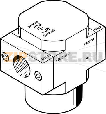 Клапан запорный Festo HEL-3/8-D-MIDI 