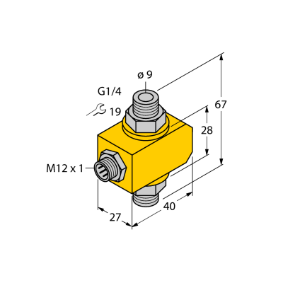 Датчик потока для установки в линию с отдельным процессором Turck FCI-D10A4P-NA-H1141 