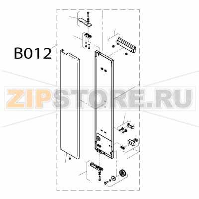 Slide panel assembly for disappearing door Convotherm OES 6.10 Slide panel assembly for disappearing door Convotherm OES 6.10Запчасть на деталировке под номером: B012