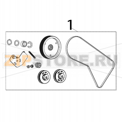 Main drive system Zebra ZT600 Main drive system Zebra ZT600Запчасть на деталировке под номером: 1