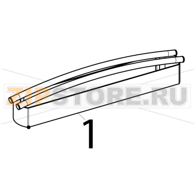 Flue assembly 40, H45, L7 Tecnoinox CP4FE7 Flue assembly 40, H45, L7 Tecnoinox CP4FE7Запчасть на деталировке под номером: 1