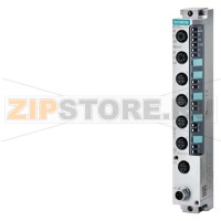 SIMATIC DP, СТАНЦИЯ РАСПРЕДЕЛЕННОЙ ПЕРИФЕРИИ PROFINET ET 200ECO PN: 8 ДИСКРЕТНЫХ ВЫХОДОВ 8DO =24 В/1,3 А, 4 X M12, СДВОЕННОЕ НАЗНАЧЕНИЕ РАЗЪЕМОВ, СТЕПЕНЬ ЗАЩИТЫ IP65/67, Siemens 6ES7142-6BF00-0AB0