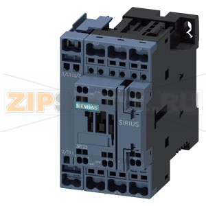 КОНТАКТОР AC-1, 22КВТ/400V, AC-1 35A, 1S+1OE, DC 24V, 4-ПОЛ., 4S, ТИПОРАЗМЕР S0, ПРУЖИННЫЕ КЛЕММЫ Siemens 3RT2325-2BB40 