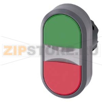 АКТУАТОР ДВОЙНОЙ КНОПКИ, 22MM, КРУГЛ., ПЛАСТИК С МЕТАЛЛИЧЕСКИМ ФРОНТАЛЬНЫМ КОЛЬЦОМ, КНОПКА ЗЕЛЁНАЯ, КНОПКА КРАСНАЯ ПЛОСКАЯS, С ГРАВИРОВКОЙ ЛАЗЕРОМ, ВЕРХНИЙ РЕГИСТР Siemens 3SU1030-3AB42-0AA0-Z&nbsp;Y11