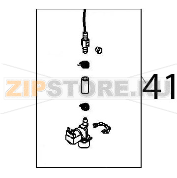 Water intake unit Angelo Po FX61E1 Water intake unit Angelo Po FX61E1Запчасть на деталировке под номером: 41
