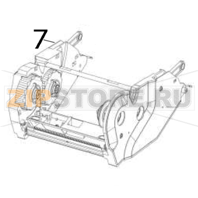 Ribbon carriage Zebra ZD621 Thermal Transfer Ribbon carriage Zebra ZD621 Thermal TransferЗапчасть на деталировке под номером: 7
