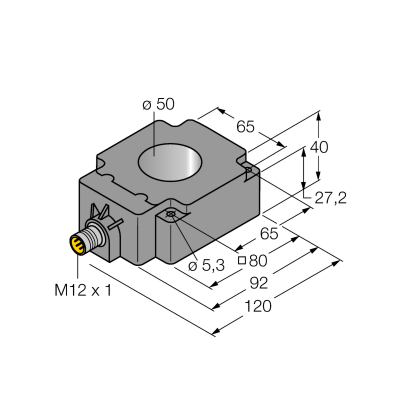 Датчик индуктивный Turck BI50R-Q80-2LU-H1141/S950 