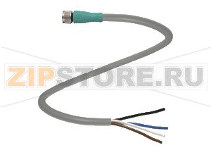 Кабель датчика-исполнительного устройства Female connector V31-GM-5M-PUR-ABG-Y222310 Pepperl+Fuchs Описание оборудованияFemale cordset, M8, 4-pin, PUR cable