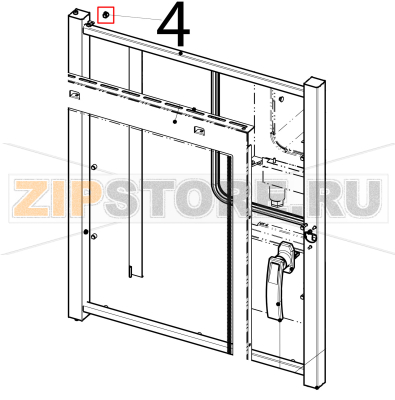 Inner glass spacer for oven Tecnoinox GFB10DS Inner glass spacer for oven Tecnoinox GFB10DSЗапчасть на деталировке под номером: 4