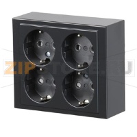 Розетка, монтаж: накладной, антрацитовая ABB 2TKA00001614