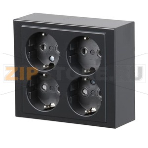 Розетка, монтаж: накладной, антрацитовая ABB 2TKA00001614 