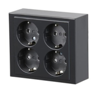 Розетка, монтаж: накладной, антрацитовая ABB 2TKA00001614