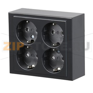 Розетка, монтаж: накладной, антрацитовая ABB 2TKA00001614 