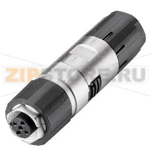SIMATIC NET PB FC M12 CABLE CONNECTOR PRO, M12 ВТЫЧНОЙ КОННЕКТОР В МЕТАЛЛИЧЕСКОМ КОРПУСЕ, С БЫСТРЫМ ПОДКЛЮЧЕНИЕМ С ОСЕВЫМ ОТВОДОМ КАБЕЛЯ, ДЛЯ ИСПОЛЬЗОВАНИЯ С ET 200PRO, РАЗЪЕМНОЕ ПОДКЛЮЧЕНИЕ (B CODED), 5 ШТ. В УПАКОВКЕ Siemens 6GK1905-0EB10 