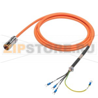 Силовой кабель предварительно собранный 4x 2,5, для двигателя S-1FL6 HI 400 V с размером V70 / V90 кадра B и C MOTION-CONNECT 300 Нет UL для разъема на стороне двигателя Dmax = 9,7 мм Длина (м) = 20 м Версия с прямой разъем Mot Siemens 6FX3002-5CL12-1CA0