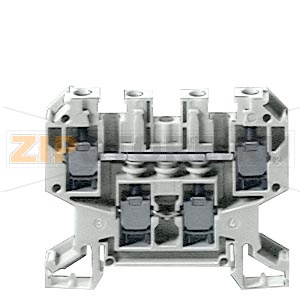 КЛЕММА ТЕРМОПЛАСТИКОВАЯ 2-Х УРОВНЕВАЯ РАЗМЕР 4  6,5ММ 1-ПОЛЮСН. БЕЖЕВАЯ ДВОЙНОЕ ПОДСОЕДИНЕНИЕ Siemens 8WA1011-6DG11 
