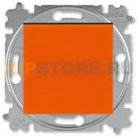 Выключатель одноклавишный, оранжевый/дымчатый чёрный ABB 2CHH590145A6066