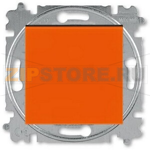 Выключатель одноклавишный, оранжевый/дымчатый чёрный ABB 2CHH590145A6066 